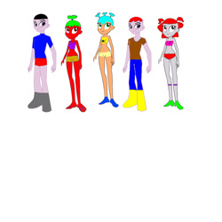 Size: 1280x1280 | Tagged: safe, artist:mario101, imported from derpibooru, oc, oc only, human, equestria girls, 1000 hours in ms paint, female, humanized, male, oc unknown, palindrome get, simple background, white background