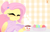 Size: 2951x1876 | Tagged: safe, artist:t-whiskers, imported from derpibooru, fluttershy, pegasus, pony, alternate hairstyle, blushing, chocolate, clothes, cute, eyes closed, female, floppy ears, food, hair bun, heart, herbivore, hot chocolate, macaron, mare, shyabetes, smiling, solo, sweater, sweatershy