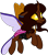 Size: 916x1041 | Tagged: safe, artist:musical-medic, imported from derpibooru, oc, oc only, oc:elytra, changedling, changeling, derpibooru community collaboration, 2021 community collab, brown changeling, female, simple background, smiling, solo, transparent background