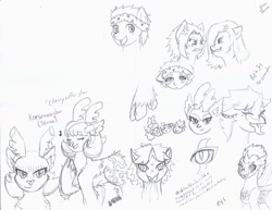 Size: 1280x990 | Tagged: safe, artist:jolliapplegirl, imported from derpibooru, oc, oc:daydreamer, oc:honey brie, oc:kersennaglow, oc:nova c. flare, deer, earth pony, hybrid, pegasus, pony, reindeer, female, interspecies offspring, magical gay spawn, magical lesbian spawn, mare, offspring, parent:quibble pants, parent:quibblepants, parent:rainbow dash, parent:spike, parent:tempest shadow, parent:thorax, parent:twilight sparkle, parents:quibbledash, parents:tempestlight, parents:thoraxspike, traditional art