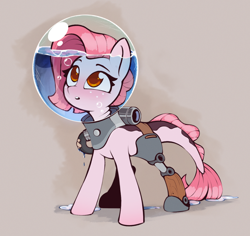 Size: 1252x1184 | Tagged: safe, artist:rexyseven, imported from derpibooru, oc, oc only, oc:koraru koi, fish, koi, merpony, pony, seapony (g4), augmented, bubble helmet, cute, female, helmet, koi pony, prosthetic leg, prosthetic limb, prosthetics, robot legs, solo, water