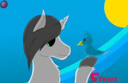 Size: 1980x1280 | Tagged: safe, artist:terminalhash, imported from derpibooru, oc, oc:leonlisov, bird, pony, unicorn, animal, meta, twitter, twitter bird, vector