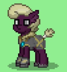 Size: 1080x1154 | Tagged: safe, imported from derpibooru, oc, oc only, oc:bold bolt, earth pony, pony, ashes town, earth pony oc, foal, green background, short tail, simple background, solo