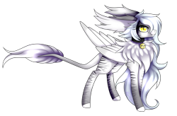 Size: 1600x1050 | Tagged: safe, artist:minelvi, imported from derpibooru, oc, oc only, pegasus, pony, chest fluff, collar, leonine tail, pegasus oc, simple background, solo, transparent background, wings