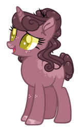 Size: 400x631 | Tagged: dead source, safe, artist:rose-moonlightowo, imported from derpibooru, oc, oc only, pony, unicorn, base used, female, mare, offspring, parent:cheese sandwich, parent:pinkie pie, parents:cheesepie, simple background, solo, transparent background