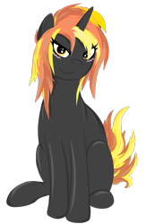 Size: 1705x2620 | Tagged: safe, artist:apple joy, artist:melody joy, imported from derpibooru, oc, oc only, oc:java, pony, unicorn, derpibooru community collaboration, 2021 community collab, blushing, female, looking at you, simple background, sitting, transparent background