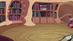 Size: 3268x1835 | Tagged: safe, artist:blanishna, imported from derpibooru, 2012, bookshelf, golden oaks library, library, no pony