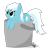Size: 1280x1304 | Tagged: safe, artist:phoenixswift, imported from derpibooru, fleetfoot, pegasus, pony, alternate hairstyle, ask-fleetfoot, bucket, simple background, solo, transparent background
