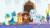 Size: 862x482 | Tagged: safe, imported from derpibooru, screencap, gallus, ocellus, sandbar, silverstream, smolder, spike, yona, changedling, changeling, classical hippogriff, dragon, earth pony, griffon, hippogriff, pony, yak, a matter of principals, angry, animated, bow, cloven hooves, colored hooves, confused, dragoness, female, gif, hair bow, jewelry, looking at you, male, monkey swings, necklace, student six, teenager, winged spike, wings