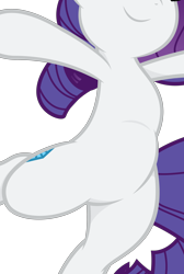 Size: 3128x4641 | Tagged: safe, artist:joey darkmeat, artist:tim015, edit, imported from derpibooru, vector edit, rarity, pony, unicorn, belly, bipedal, featureless crotch, pictures of bellies, simple background, smiling, solo, transparent background, vector