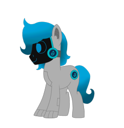 Size: 1410x1454 | Tagged: safe, artist:derpy_the_duck, imported from derpibooru, oc, oc only, oc:prototype vee, original species, pony, robot, robot pony, base used, simple background, solo, transparent background