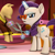 Size: 2031x2031 | Tagged: safe, artist:psfmer, imported from derpibooru, rarity, pony, unicorn, 3d, angry, annoyed, butt, carousel boutique, clothes, dock, glasses, glowing horn, high res, horn, levitation, looking at you, looking back, looking back at you, magic, magic aura, mannequin, measuring tape, open mouth, plot, rarity's glasses, rearity, revamped ponies, scissors, sfm pony, source filmmaker, table, telekinesis, thread
