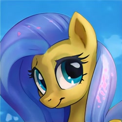 Size: 1024x1024 | Tagged: safe, artist:thisponydoesnotexist, imported from derpibooru, pony, ai content, ai generated, dyed mane, generator:thisponydoesnotexist, neural network, not fluttershy, sky, solo