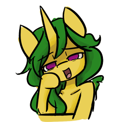 Size: 670x678 | Tagged: safe, artist:spheedc, imported from derpibooru, oc, oc only, oc:lemon breeze, pony, unicorn, bust, female, simple background, solo, talking, talking to viewer, transparent background