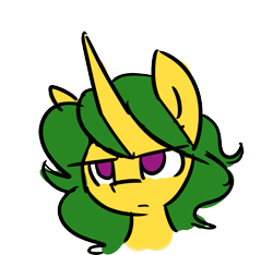 Size: 983x922 | Tagged: safe, artist:spheedc, imported from derpibooru, oc, oc only, oc:lemon breeze, pony, unicorn, bust, female, glare, mare, motherly glare, portrait, simple background, solo, transparent background