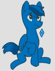 Size: 675x866 | Tagged: safe, artist:kitsune-2000, imported from derpibooru, oc, oc only, oc:cloud striker, pegasus, pony, art block, bored, cloud striker, looking up, male, simple background, smiling, solo, spreading, stallion, tail, wings