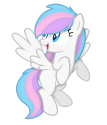 Size: 600x702 | Tagged: safe, artist:emeriss96, imported from derpibooru, oc, oc:white tail, pegasus, pony, flying, simple background, smiling, transparent background