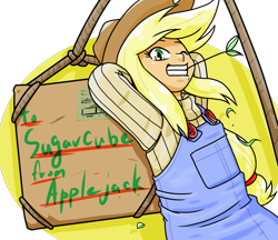 Size: 740x640 | Tagged: safe, artist:batipin, imported from derpibooru, applejack, equestria girls, female, simple background, solo, transparent background