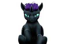 Size: 2575x1591 | Tagged: safe, artist:vasillium, imported from derpibooru, oc, oc only, oc:nox (rule 63), oc:nyx, alicorn, pony, alicorn oc, colt, ears up, eyes open, grin, horn, lidded eyes, looking, looking at you, male, nostrils, prince, royalty, rule 63, simple background, smiling, smiling at you, solo, transparent background, wings