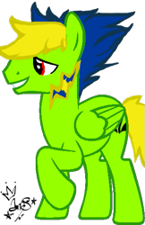 Size: 337x520 | Tagged: safe, artist:amgiwolf, imported from derpibooru, oc, oc only, oc:viexy ams, pegasus, pony, ear piercing, male, open mouth, pegasus oc, piercing, raised hoof, signature, simple background, smiling, solo, stallion, transparent background, wings