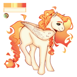 Size: 1500x1500 | Tagged: safe, artist:celeriven, imported from derpibooru, oc, oc only, pegasus, pony, female, magical lesbian spawn, mare, offspring, parent:applejack, parent:daybreaker, simple background, solo, white background