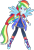 Size: 948x1382 | Tagged: safe, artist:lincolnbrewsterfan, derpibooru exclusive, imported from derpibooru, part of a set, rainbow dash, human, equestria girls, .svg available, alternative cutie mark placement, clothes, facial cutie mark, glow, humanized, inkscape, pants, ponied up, pony ears, shoes, simple background, solo, sparkles, super ponied up, svg, sweatpants, the elements, transparent background, vector, winged humanization, wings