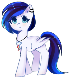 Size: 1164x1299 | Tagged: artist needed, safe, imported from derpibooru, oc, oc only, oc:foorie, pegasus, pony, derpibooru community collaboration, 2021 community collab, ear piercing, earring, female, jewelry, looking at you, mare, piercing, simple background, transparent background