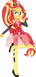 Size: 625x1352 | Tagged: safe, artist:lincolnbrewsterfan, derpibooru exclusive, edit, editor:mugenfanatic2017, imported from derpibooru, sunset shimmer, human, equestria girls, glow, glowing, ponied up, pony ears, simple background, sparkles, super ponied up, white background