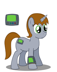 Size: 1000x1250 | Tagged: artist needed, safe, artist:warren peace, imported from derpibooru, oc, oc only, oc:littlepip, pony, unicorn, fallout equestria, cutie mark, fallout, female, mare, missing accessory, pipbuck, shadow, simple background, smiling, solo, transparent background, vector