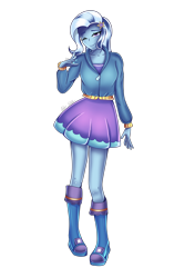 Size: 2500x3550 | Tagged: safe, artist:melanyoprisdraws, artist:melanyschaffer, artist:opal_radiance, imported from derpibooru, trixie, equestria girls, one eye closed, simple background, transparent background