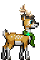 Size: 128x192 | Tagged: safe, artist:kelvin shadewing, imported from derpibooru, oc, oc only, oc:tyandaga, deer, reindeer, pixel art, simple background, solo, sprite, transparent background