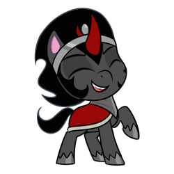 Size: 500x500 | Tagged: safe, artist:enigmadoodles, imported from derpibooru, king sombra, pony, unicorn, my little pony: pony life, evil laugh, eyes closed, g4, g4 to g4.5, g4.5, laughing, male, open mouth, pony life, simple background, solo, stallion, transparent background