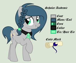 Size: 2685x2233 | Tagged: safe, artist:lominicinfinity, imported from derpibooru, oc, oc only, oc:scholar academic, earth pony, pony, female, mare, reference sheet, simple background, solo