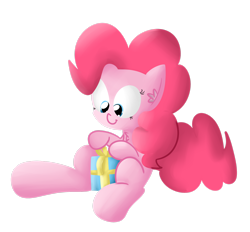 Size: 2544x2358 | Tagged: safe, artist:mr-degration, imported from derpibooru, pinkie pie, earth pony, pony, cute, diapinkes, ear fluff, female, present, simple background, smiling, solo, transparent background