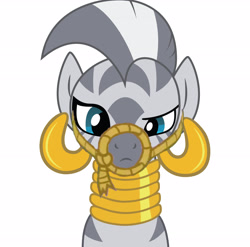 Size: 3072x3035 | Tagged: safe, edit, imported from derpibooru, zecora, bridle, rope, tack