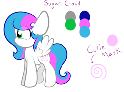 Size: 2808x2080 | Tagged: safe, artist:sugarcloud12, imported from derpibooru, oc, oc only, oc:sugar cloud, pegasus, pony, female, mare, reference sheet, solo