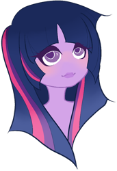 Size: 430x630 | Tagged: safe, artist:roboticalpaca, imported from derpibooru, twilight sparkle, equestria girls, bust, female, simple background, smiling, solo, transparent background