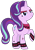 Size: 1500x2122 | Tagged: safe, artist:sketchmcreations, imported from derpibooru, starlight glimmer, pony, unicorn, clothes, edgelight glimmer, eyeshadow, female, gameloft, gameloft interpretation, makeup, mane highlights, mare, raised hoof, scarf, simple background, smiling, solo, transparent background, vector, wristband