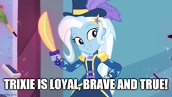 Size: 640x360 | Tagged: safe, edit, edited screencap, imported from derpibooru, screencap, trixie, equestria girls, equestria girls series, street magic with trixie, spoiler:eqg series (season 2), caption, image macro, imgflip, text