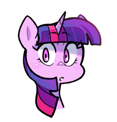 Size: 547x567 | Tagged: safe, artist:sourspot, imported from derpibooru, twilight sparkle, pony, :o, bust, cute, female, mare, open mouth, portrait, simple background, solo, twiabetes, white background