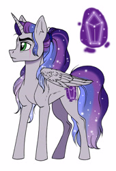 Size: 3252x4776 | Tagged: safe, artist:celestial-rainstorm, imported from derpibooru, oc, oc only, oc:orion specter, alicorn, pony, absurd resolution, alicorn oc, frown, high res, horn, male, offspring, parent:king sombra, parent:princess celestia, parents:celestibra, simple background, solo, stallion, white background, wings