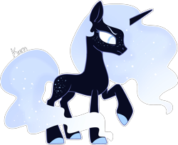 Size: 2419x1978 | Tagged: safe, artist:kurosawakuro, imported from derpibooru, oc, oc only, pony, unicorn, base used, female, magical lesbian spawn, mare, offspring, parent:princess luna, parent:rarity, parents:rariluna, simple background, solo, transparent background