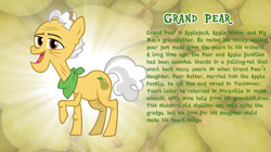 Size: 1280x719 | Tagged: safe, artist:andoanimalia, imported from derpibooru, grand pear, bio, food, pear