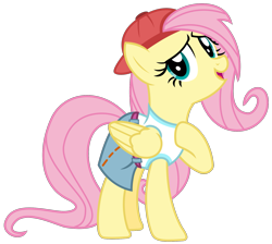 Size: 1791x1607 | Tagged: safe, artist:sketchmcreations, imported from derpibooru, fluttershy, pegasus, pony, 90s grunge fluttershy, backwards ballcap, baseball cap, cap, clothes, cute, female, gameloft, gameloft interpretation, hat, hoof on chest, looking at you, mare, open mouth, shyabetes, simple background, skirt, solo, tanktop, transparent background, vector