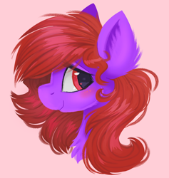 Size: 564x596 | Tagged: safe, artist:liquorice_sweet, imported from derpibooru, oc, oc only, pony, blushing, bust, chest fluff, ear fluff, eye clipping through hair, female, heart eyes, looking at you, mare, profile, simple background, smiling, solo, wingding eyes