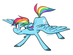 Size: 741x560 | Tagged: safe, artist:jovishark, imported from derpibooru, rainbow dash, pegasus, pony, simple background, solo, spread wings, white background, wings