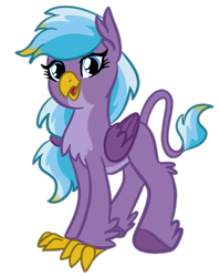 Size: 1317x1653 | Tagged: safe, artist:sjart117, imported from derpibooru, oc, oc:guided winds, avian, hippogriffon, hybrid, derpibooru community collaboration, 2021 community collab, beak, claws, cute, female, happy, hooves, interspecies offspring, offspring, parent:gallus, parent:silverstream, parents:gallstream, permission given, simple background, transparent background
