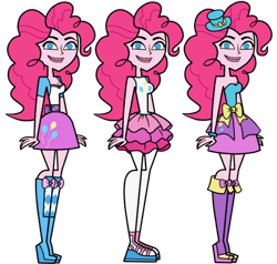 Size: 1024x975 | Tagged: artist needed, safe, edit, imported from derpibooru, pinkie pie, human, equestria girls, humanized, simple background, solo, style emulation, total drama, total drama island, transparent background