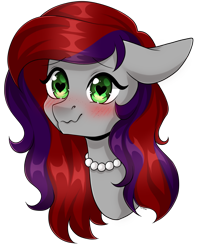 Size: 3745x4717 | Tagged: safe, artist:torihime, imported from derpibooru, oc, oc only, oc:evening prose, pegasus, pony, blushing, female, freckles, heart eyes, jewelry, mare, necklace, pearl necklace, simple background, solo, transparent background, wingding eyes