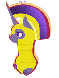 Size: 1249x1632 | Tagged: safe, artist:thecommandermiky, imported from derpibooru, oc, oc only, pony, unicorn, armor, gold, purple, royal guard, royal guard armor, simple background, solo, transparent background